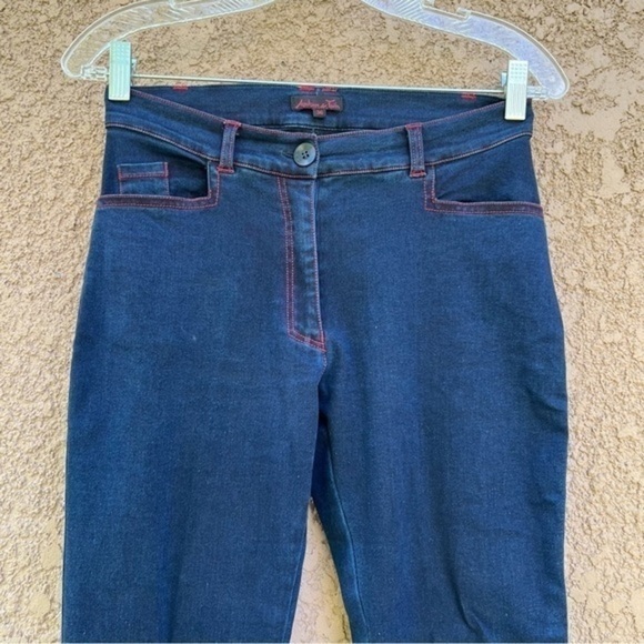 Aventures des Toiles Size 36 Embroidered Dark Jeans Bohemian Denims - Picture 4 of 15